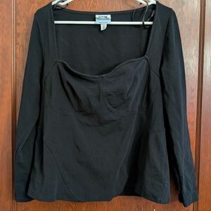 Like New! Future Collective Reese Blustein Long Sleeve Sweetheart Corset Top